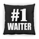Number One #1 Waiter - Throw Pillow Black