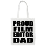 Proud Film Editor Dad - Tote Bag White
