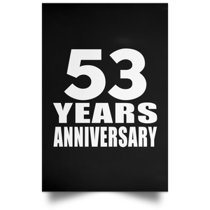 53rd Anniversary 53 Years Anniversary - Poster Portrait