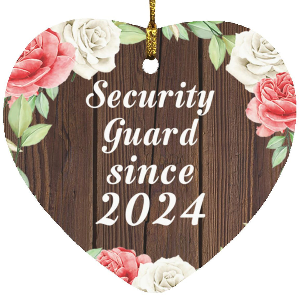 Security Guard Since 2024 - Heart Ornament A