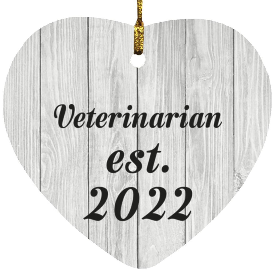 Veterinarian Established Est. 2022 - Heart Ornament F
