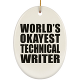 World's Okayest Technical Writer - Oval Ornament