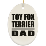 Toy Fox Terrier Dad - Oval Ornament