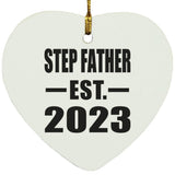 Step Father Established EST. 2023 - Heart Ornament