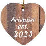 Scientist Established Est. 2023 - Heart Ornament E