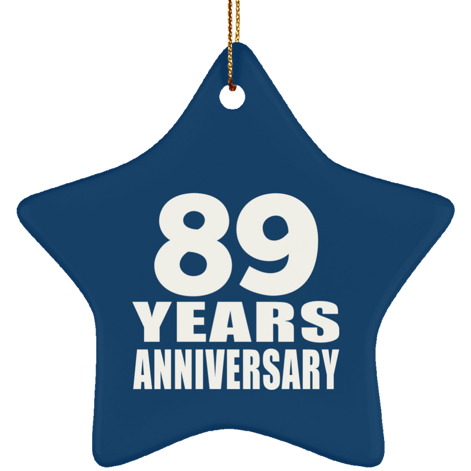 89th Anniversary 89 Years - Star Ornament