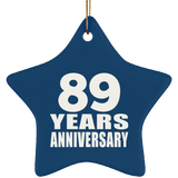 89th Anniversary 89 Years - Star Ornament