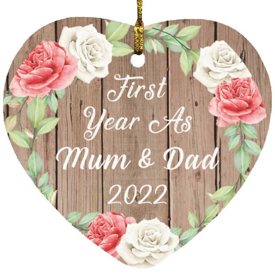 First Year As Mum & Dad 2022 - Heart Ornament B