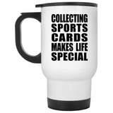 Collecting Sports Cards Makes Life Special - Travel Mug White