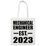 Mechanical Engineer Established EST. 2023 - Tote Bag White