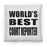 World's Best Court Reporter - Throw Pillow