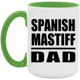 Spanish Mastiff Dad - 15oz Accent Mug Green