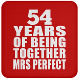 54th Anniversary 54 Years Of Being Mrs Perfect - Drink Coaster