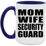 Mom Wife Security Guard - 15oz Accent Mug Purple