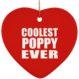 Coolest Poppy Ever - Heart Ornament