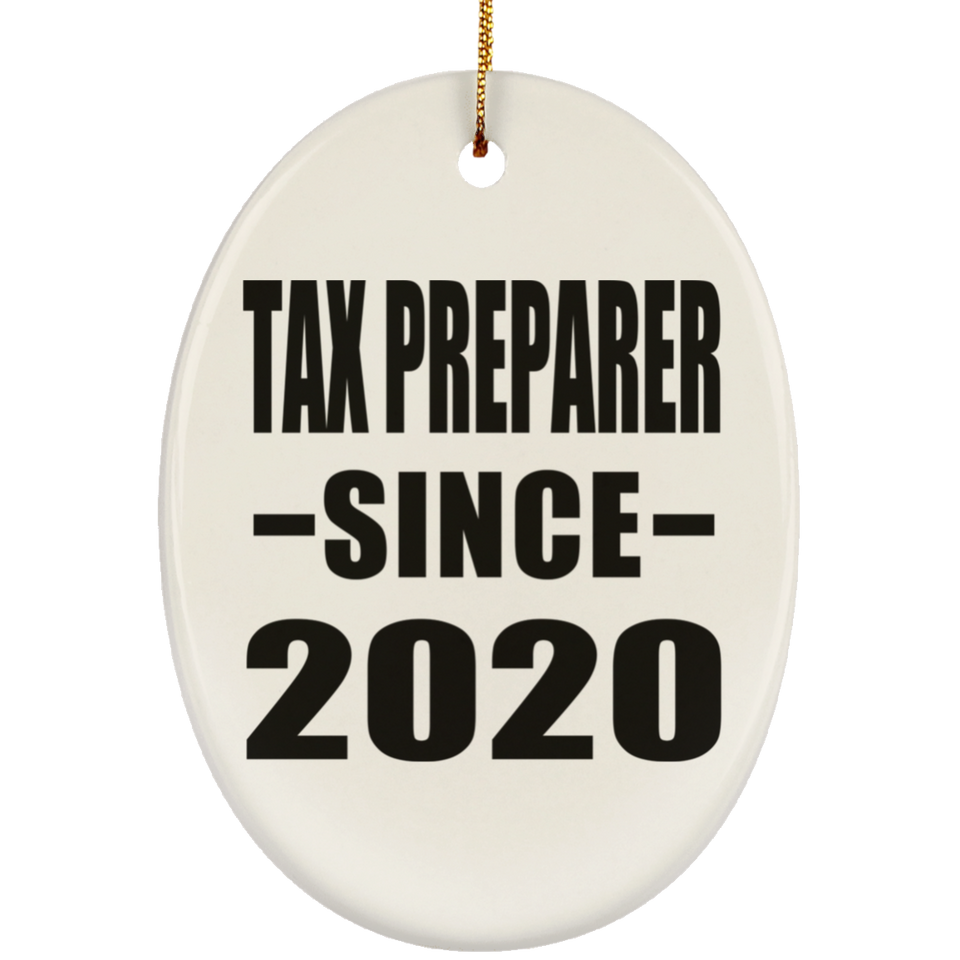 Tax Preparer Since 2020 - Oval Ornament