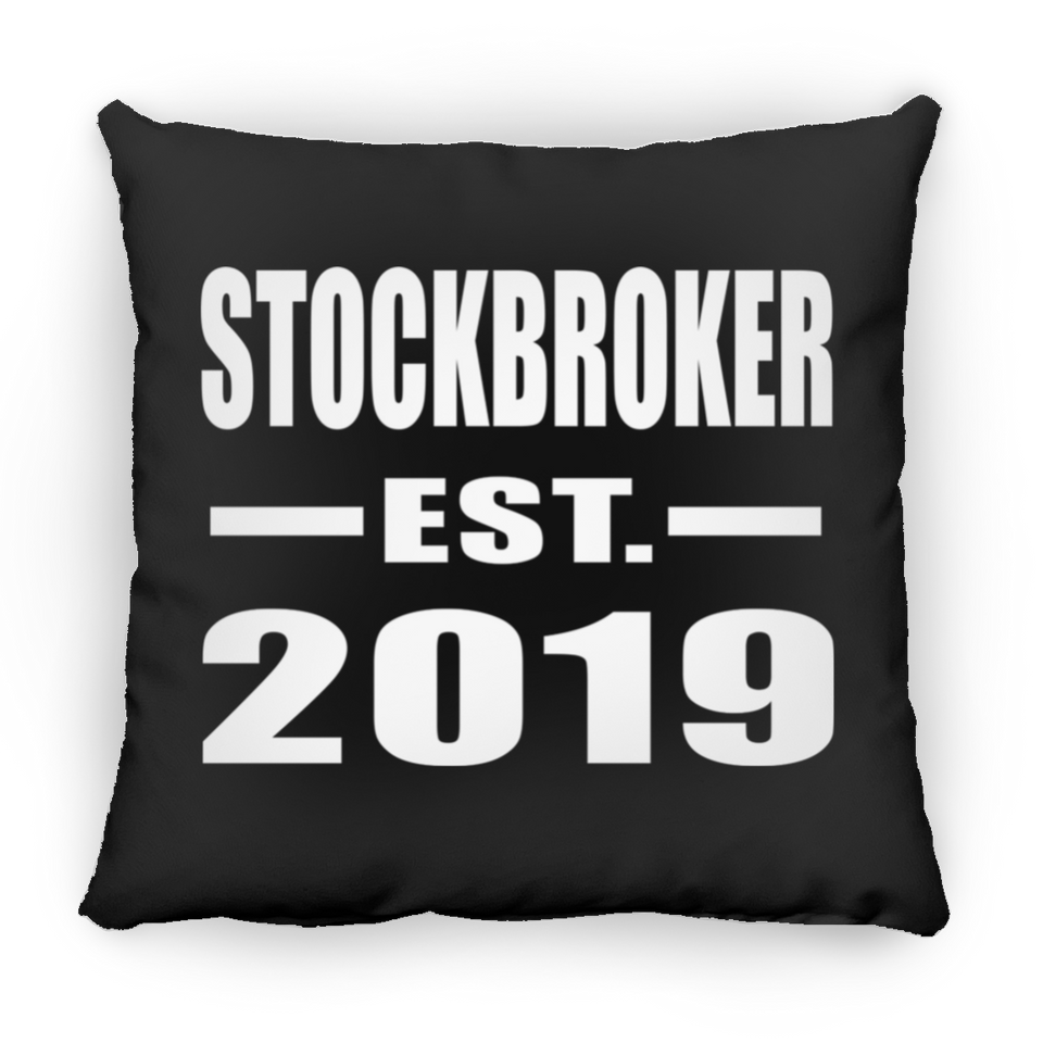 Stockbroker Established EST. 2019 - Throw Pillow Black