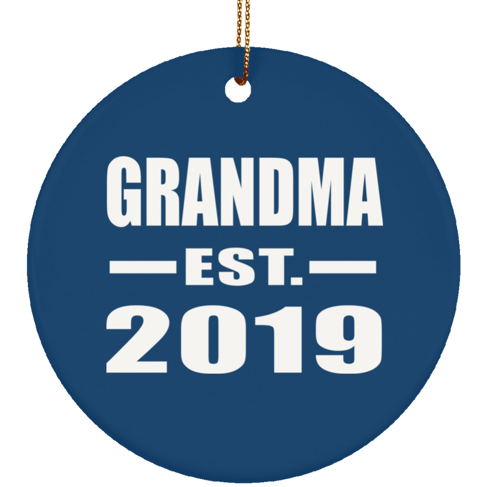 Grandma Established EST. 2019 - Circle Ornament