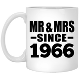 58th Anniversary Mr & Mrs Since 1966 - 11 Oz Coffee Mug