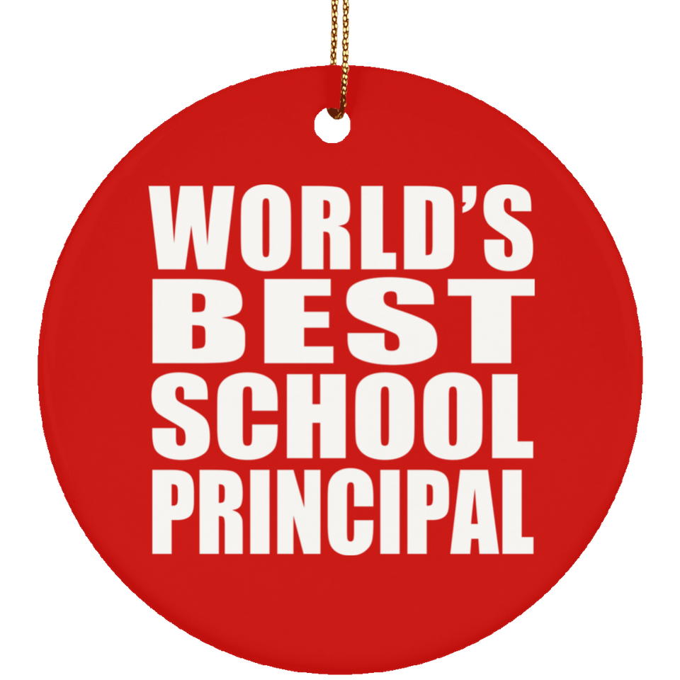 World's Best School Principal - Circle Ornament