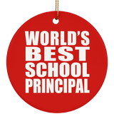 World's Best School Principal - Circle Ornament