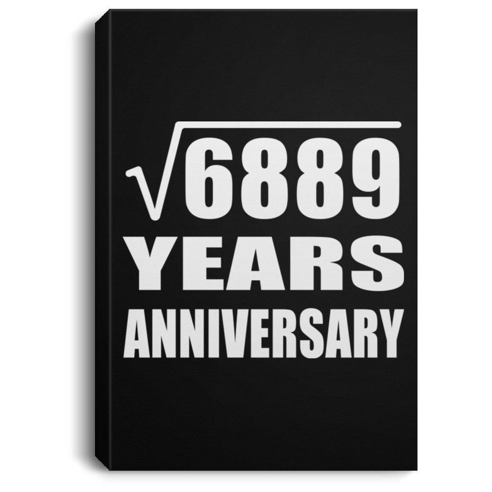 83rd Anniversary Square Root of 6889 Years Anniversary - Canvas Portrait