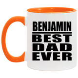 Benjamin Best Dad Ever - 11oz Accent Mug Orange