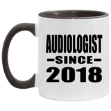 Audiologist Since 2018 - 11oz Accent Mug Black