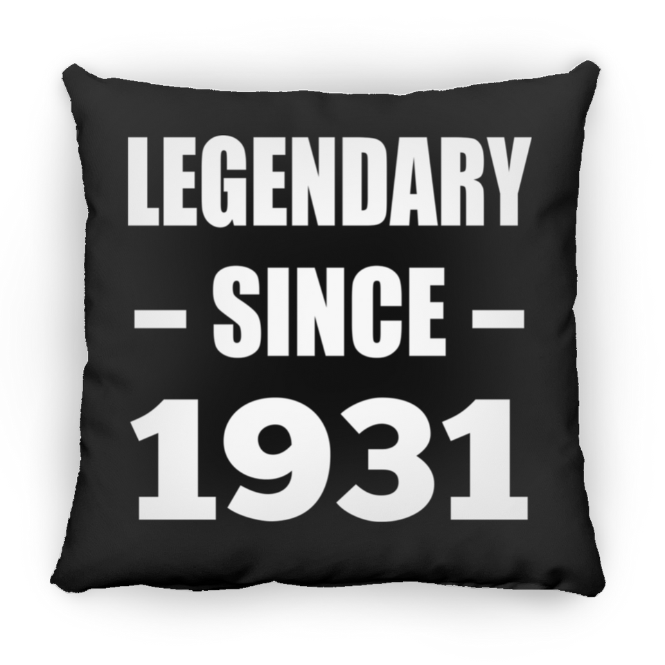 93rd Birthday Legendary Since 1931 - Throw Pillow Black