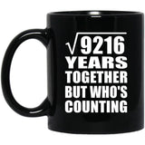 96th Anniversary Square Root of 9216 Years Who's Counting - 11oz Coffee Mug Black