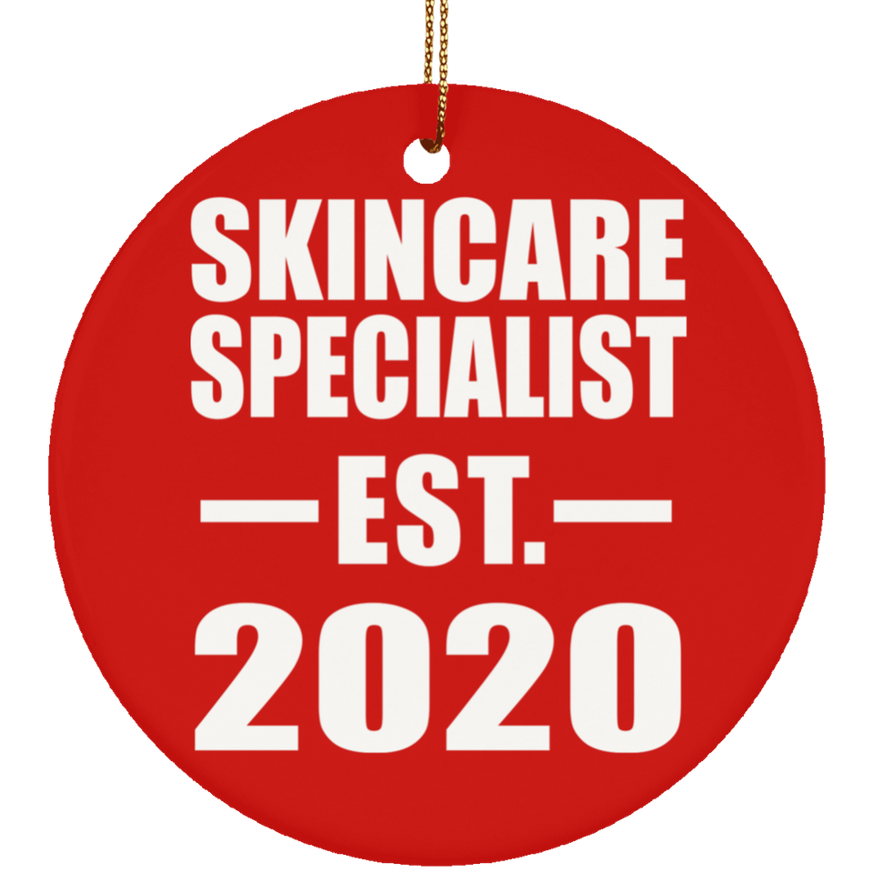 Skincare Specialist Established EST. 2020 - Circle Ornament