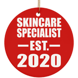Skincare Specialist Established EST. 2020 - Circle Ornament
