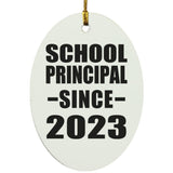 School Principal Since 2023 - Oval Ornament