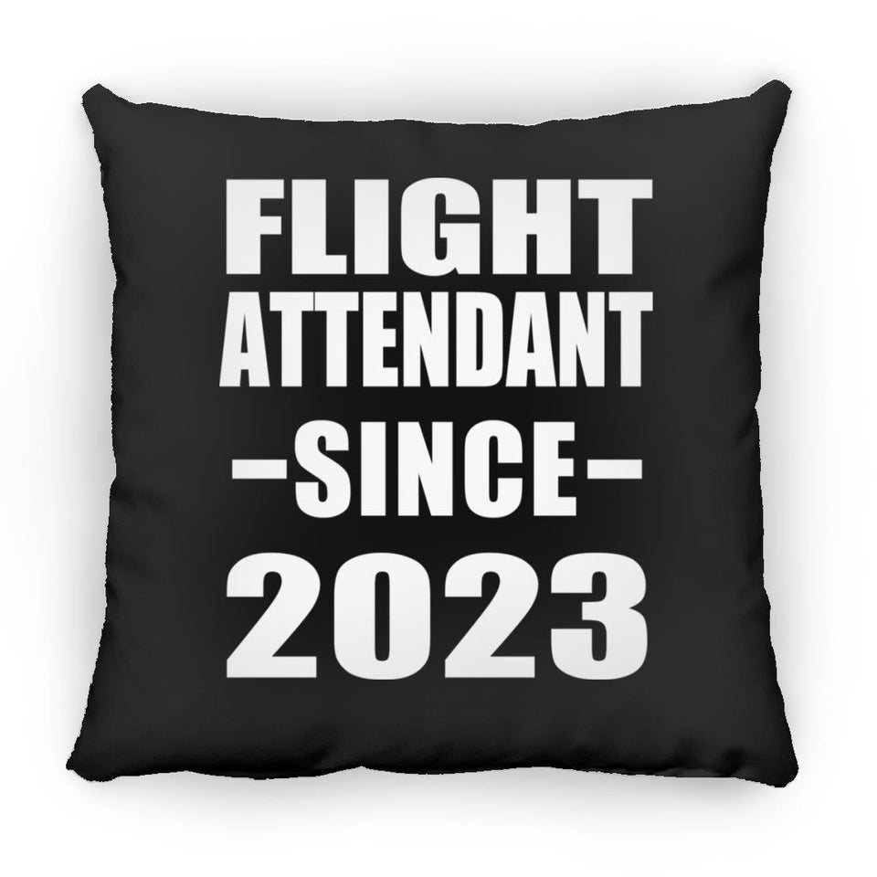 Flight Attendant Since 2023 - Throw Pillow Black