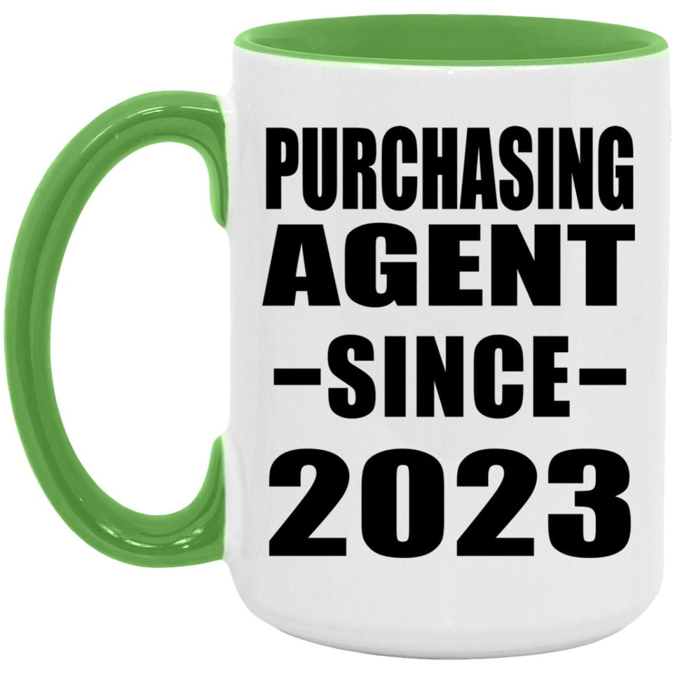 Purchasing Agent Since 2023 - 15oz Accent Mug Green