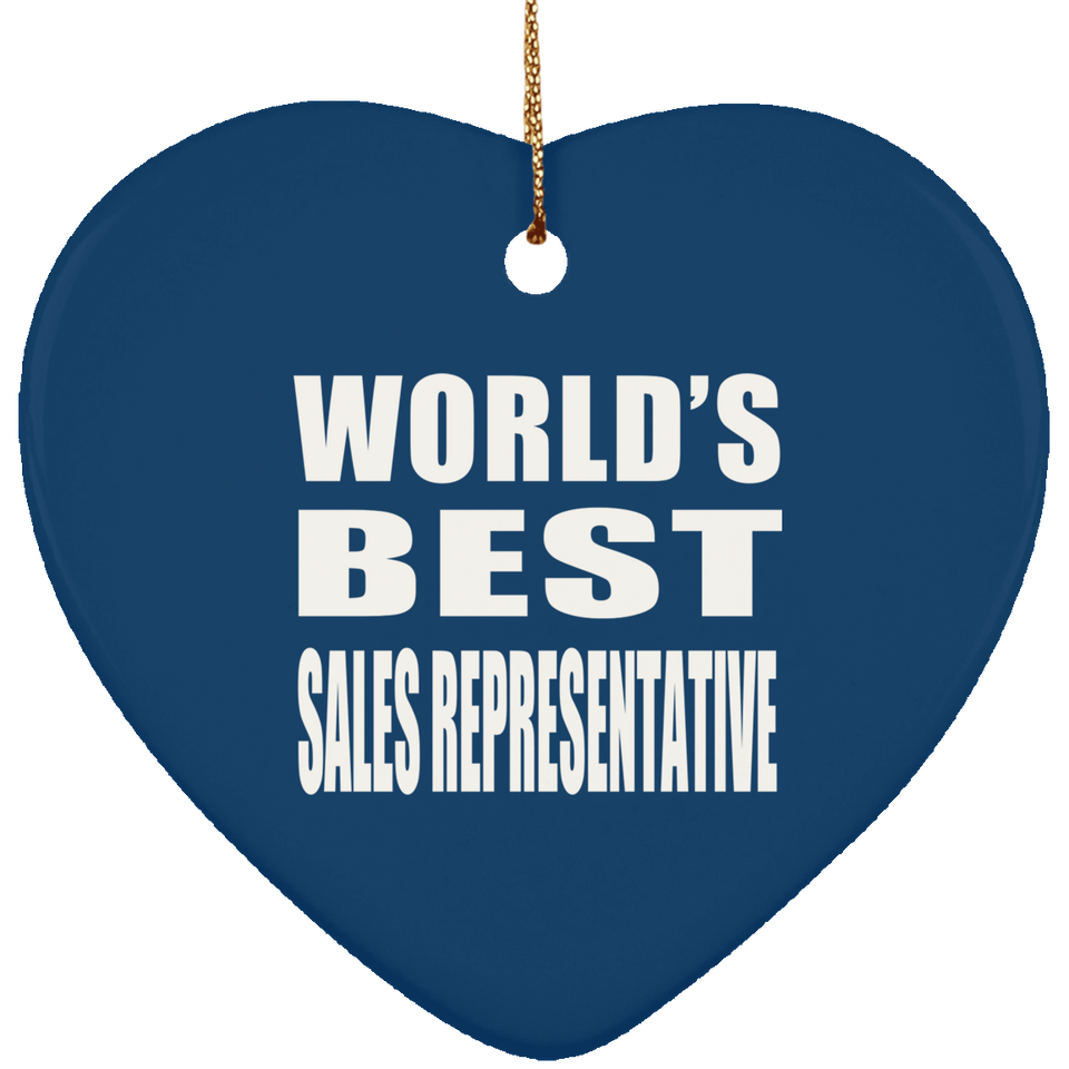 World's Best Sales Representative - Heart Ornament