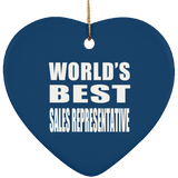 World's Best Sales Representative - Heart Ornament