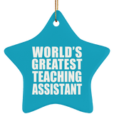 World's Greatest Teaching Assistant - Star Ornament