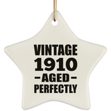 114th Birthday Vintage 1910 Aged Perfectly - Star Ornament