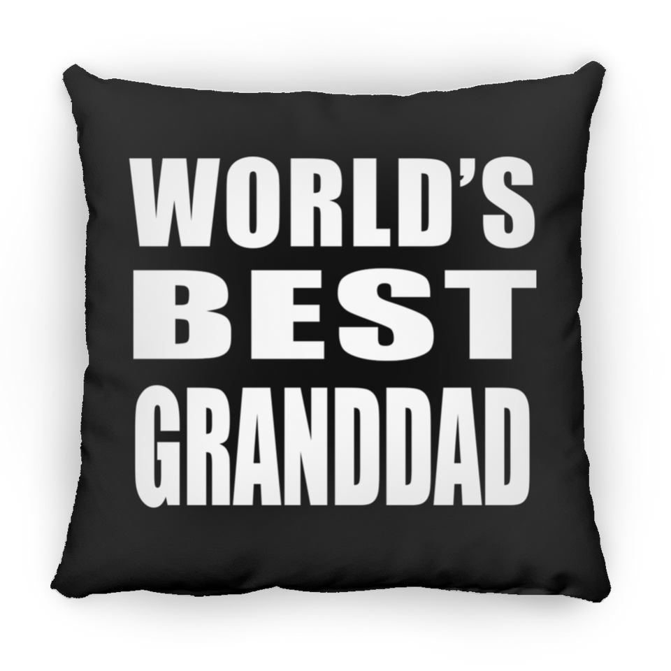 World's Best Granddad - Throw Pillow Black