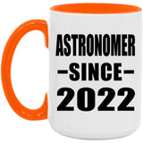 Astronomer Since 2022 - 15oz Accent Mug Orange