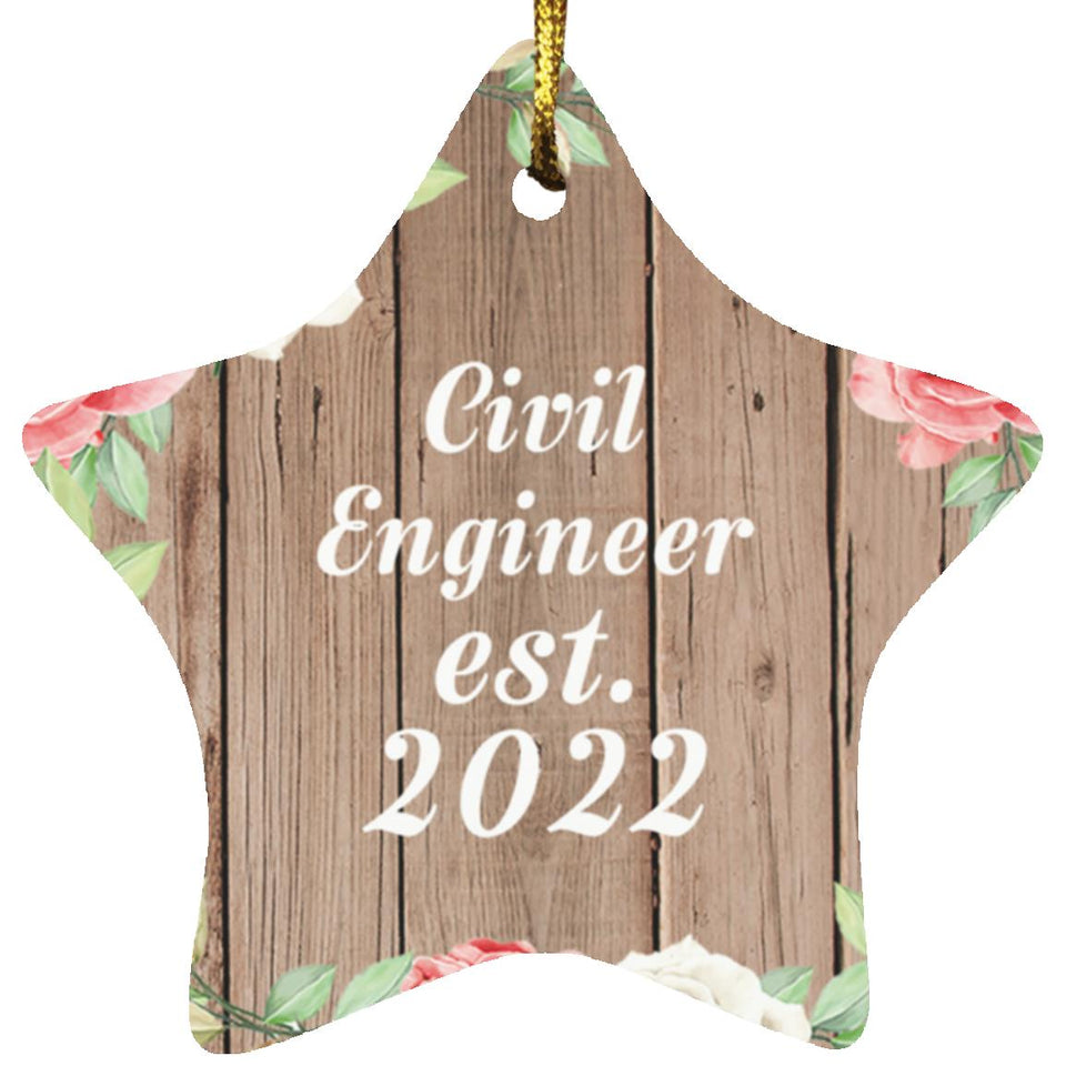 Civil Engineer Established Est. 2022 - Star Ornament B
