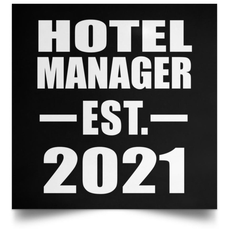 Hotel Manager Established EST. 2021 - Poster Square