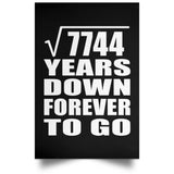 88th Anniversary Square Root of 7744 Years Down Forever To Go - Poster Portrait
