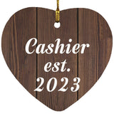Cashier Established Est. 2023 - Heart Ornament D