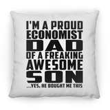 Proud Economist Dad Of Awesome Son - Throw Pillow