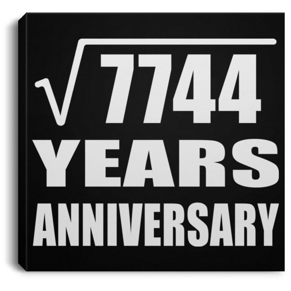 88th Anniversary Square Root of 7744 Years Anniversary - Canvas Square