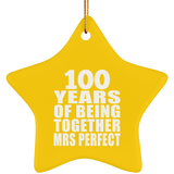 100th Anniversary 100 Years Of Being Mrs Perfect - Star Ornament