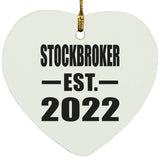 Stockbroker Established EST. 2022 - Heart Ornament