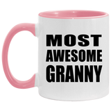 Most Awesome Granny - 11oz Accent Mug Pink